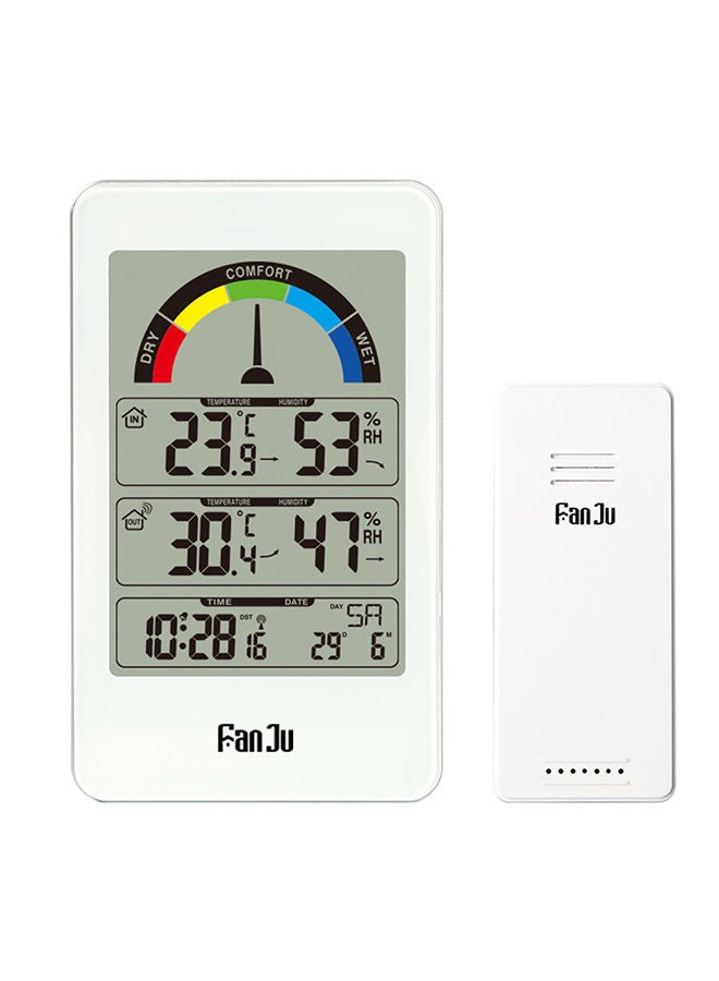 NIBEMINENT Digital Thermo-Hygrometer White 14.5x5.5x9cm - Image 1