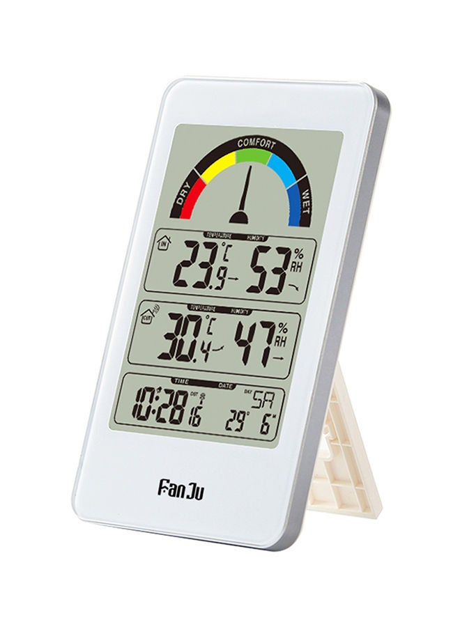 NIBEMINENT Digital Thermo-Hygrometer White 14.5x5.5x9cm - Image 2