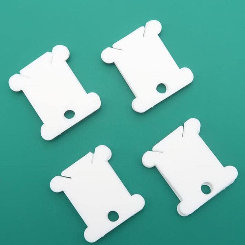 klarako 120 Pcs Plastic Floss Bobbins Embroidery Thread Organizer Holder for DIY Craft Embroidery Floss Cross Stitch  White - Image 2