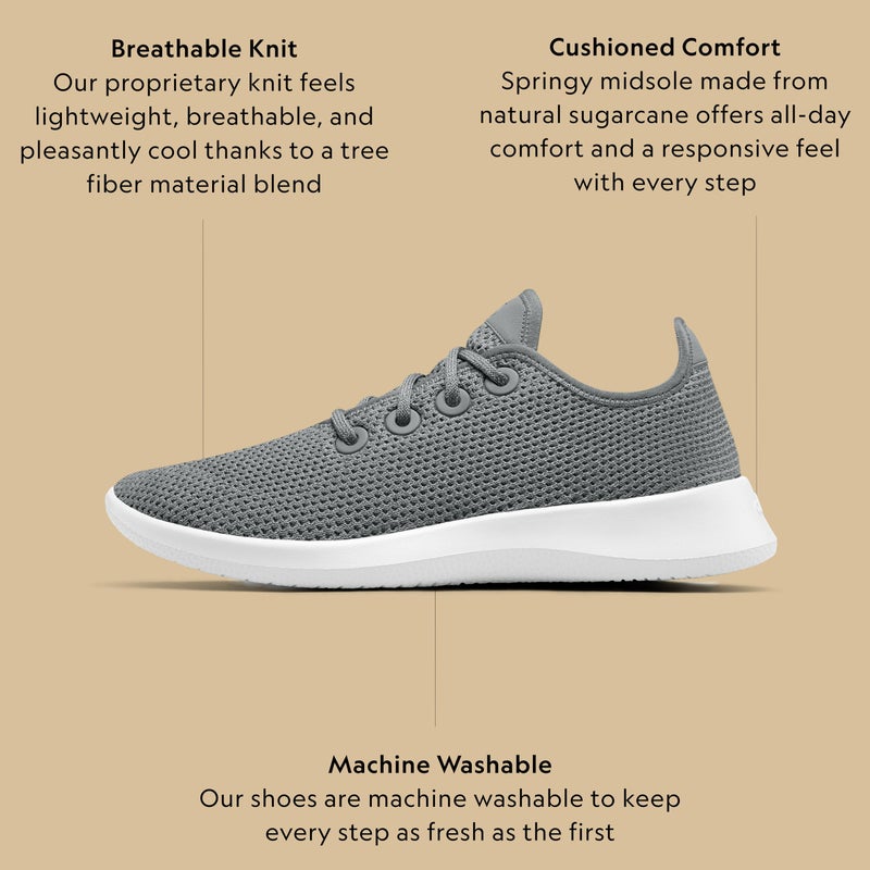 Allbirds Men’s Tree Runner, Everyday Sneakers, Machine Washable Shoe Made with Natural Materials | Made with Natural Materials, Machine Washable - Image 3