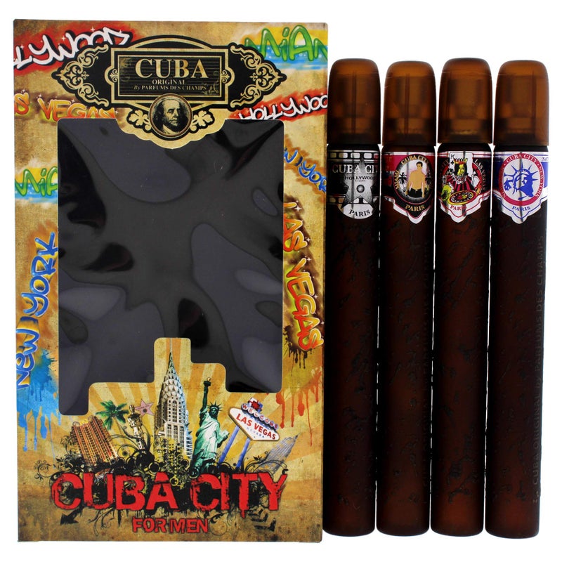 Cuba City 4-Piece Set for Men, (Hollywood + Vegas + Miami + New York) - Image 1
