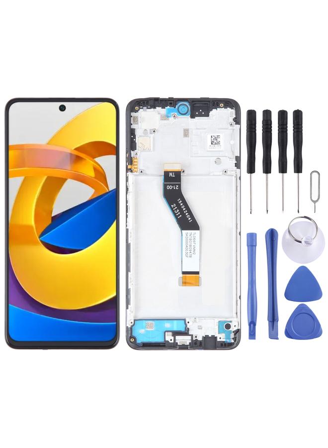 erorex Replacement OEM Material LCD Screen For Xiaomi Poco M4 Pro 5G Digitizer Full Assembly with Frame - Image 1