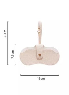 Generic Leather Glasses Case Holder Eyewear Bag Portable Slim Sunglasses Organizer Pouch with Lanyard Soft Eyeglasses Eyewear Sleeve  - Image 4