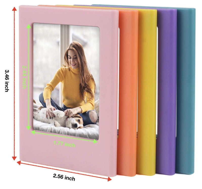QUEEN3C 10 Packs Colorful 3 Inches Photo Magnetic Frame for Fujifilm Instax Mini 2x3 Film for Mini Table Photo Frame  Fridge Magnetic Photo Frame  Table Locker  Whiteboard  Small Picture Holder. - Image 2