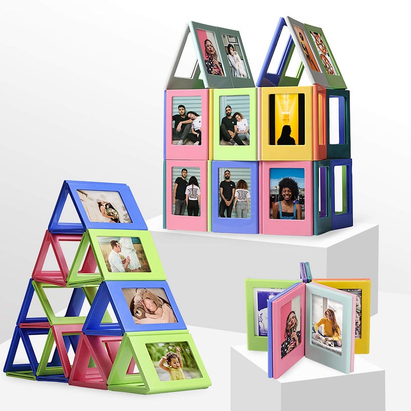 QUEEN3C 10 Packs Colorful 3 Inches Photo Magnetic Frame for Fujifilm Instax Mini 2x3 Film for Mini Table Photo Frame  Fridge Magnetic Photo Frame  Table Locker  Whiteboard  Small Picture Holder. - Image 4