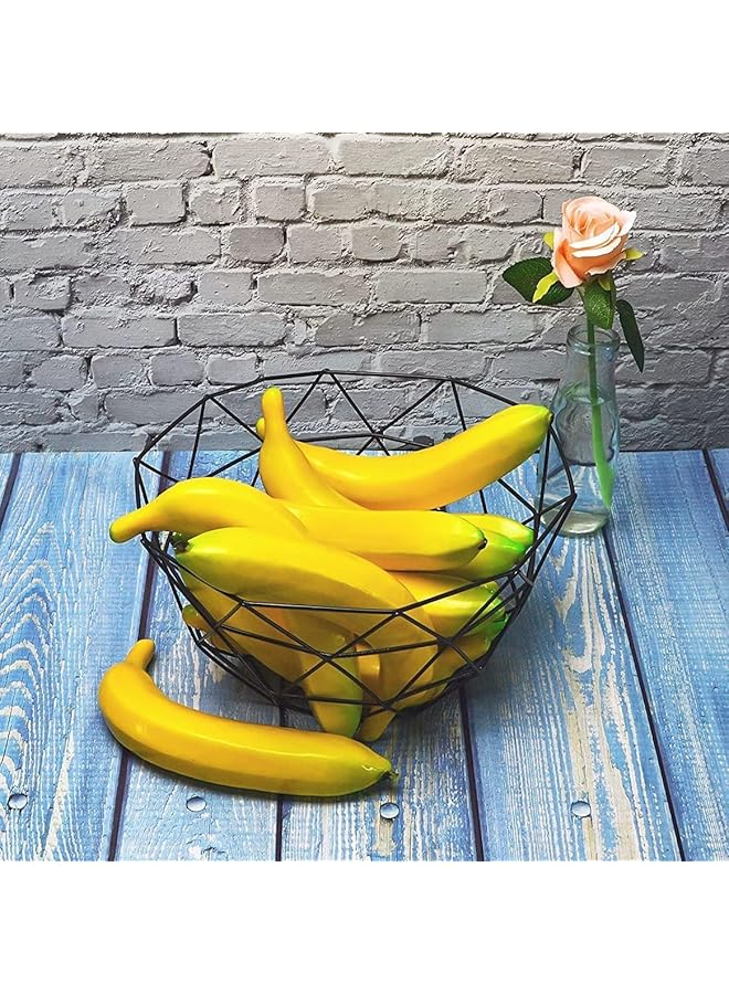 إيروريكس 6 قطع من الموز الأصفر الاصطناعي محاكاة واقعية 1 1 فاكهة اصطناعية موز فواكه اصطناعية مزيفة ديكور عرض منزلي للوحات الطبيعة الساكنة ديكور واجهة المتجر ديكور المطبخ 20 سم - Image 5