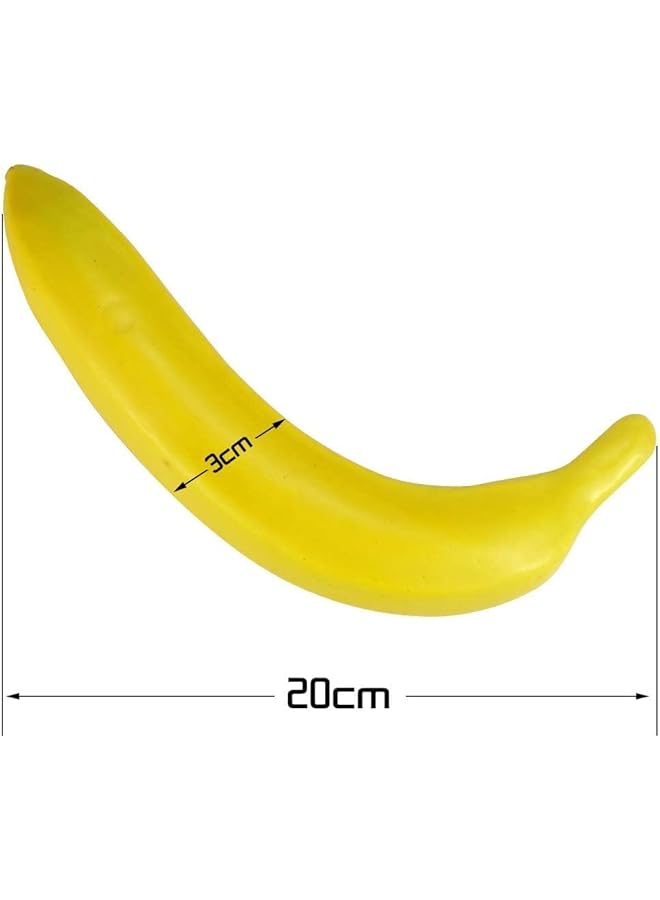 إيروريكس 6 قطع من الموز الأصفر الاصطناعي محاكاة واقعية 1 1 فاكهة اصطناعية موز فواكه اصطناعية مزيفة ديكور عرض منزلي للوحات الطبيعة الساكنة ديكور واجهة المتجر ديكور المطبخ 20 سم - Image 4