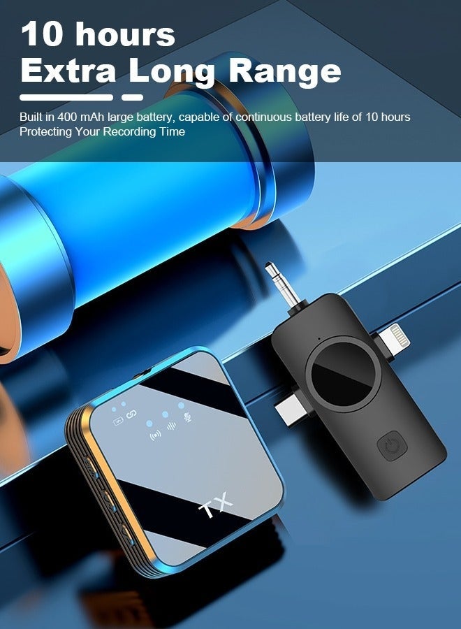 Bukela Wireless Lavalier Microphone Douyin Live Broadcast Mobile Video Recording 2.4G Noise Reduction Mini Microphone Live Video Recording Vlog Interview Online Classroom - Image 2