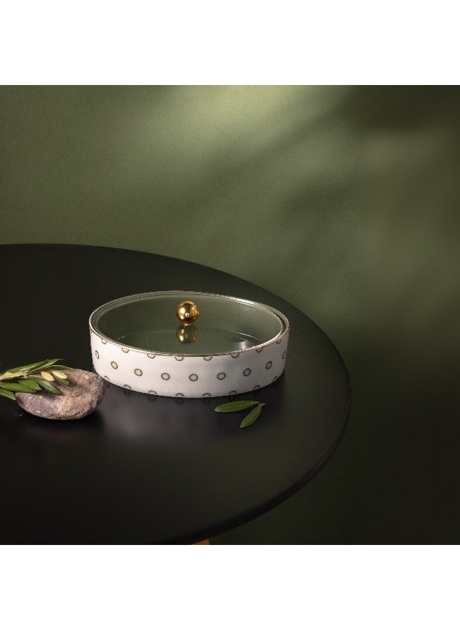 SIDDIQ Atheer Medium Date Bowl Olive Gold - Et2511 