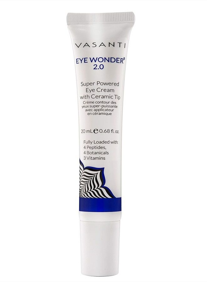 Vasanti Cosmetics VASANTI Eye Wonder 2.0 (20mL) - Removes Dark Circles Puffiness Wrinkles Paraben-Free Vegan Friendly with Ceramic Tip  - Image 1