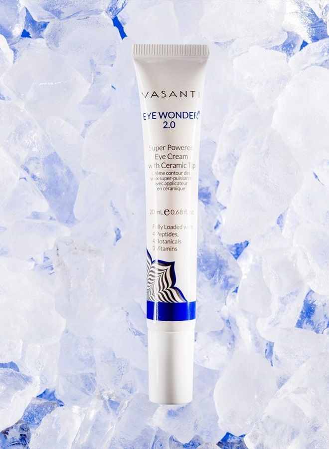 Vasanti Cosmetics VASANTI Eye Wonder 2.0 (20mL) - Removes Dark Circles Puffiness Wrinkles Paraben-Free Vegan Friendly with Ceramic Tip  - Image 3