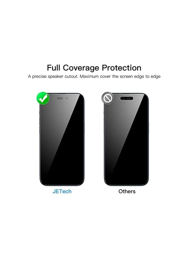 JETech One Touch Install Screen Protector for iPhone 14 Pro Max 6.7-Inch, Full Coverage Tempered Glass Film, Auto Alignment Tool Kit, HD Clear, 2-Pack - Image 4