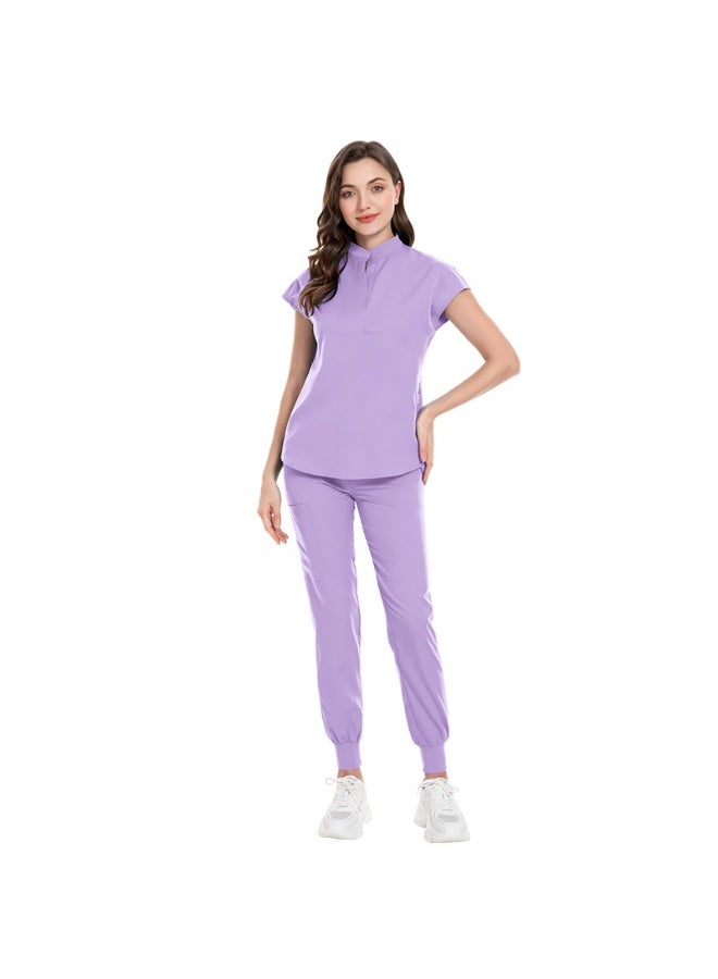 NIBEMINENT Tops+pant Medical Uniform Surgery Scrubs Shirt Short Sleeve Pet Shop Doctor Nurse Nursing Uniform Set Women Workwear Scrub - Image 1