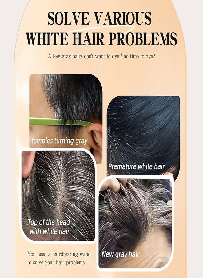 AMIRATE Hair Color Comb Stick Black Temporary Grey Hair Coverage Waterproof and Sweat Resistant Easy Application for Men and Women - Image 2