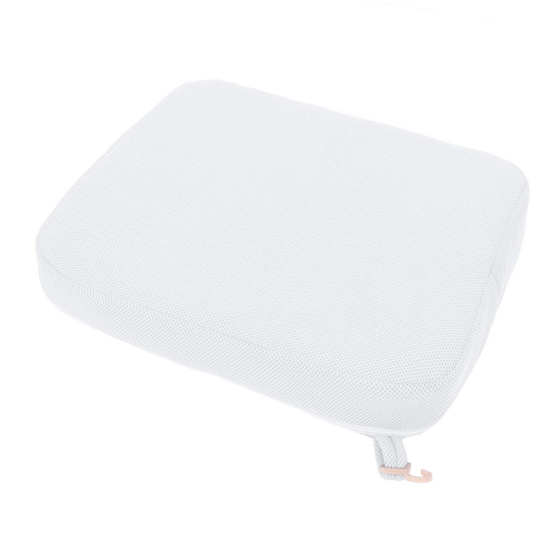 Shower Seat Cushion Breathable Comfortable Support Removable Washable Cover Bathtub Seat Cushion White - Image 3