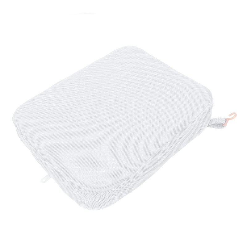 Shower Seat Cushion Breathable Comfortable Support Removable Washable Cover Bathtub Seat Cushion White - Image 4