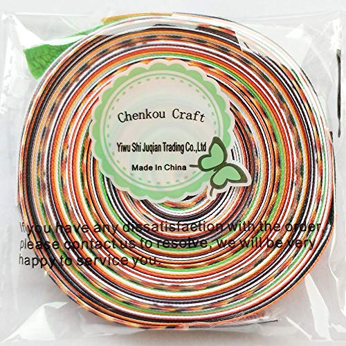 Chenkou Craft Assorted 15 Yards 3/8" (10mm) Grosgrain Ribbon DIY Craft Accessory Halloween Ribbons - Image 2