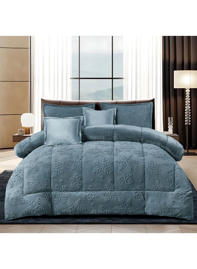 مون مفرش شتوي نفرين ناعم مخمل وفرو دافي مقاس 230×250سم