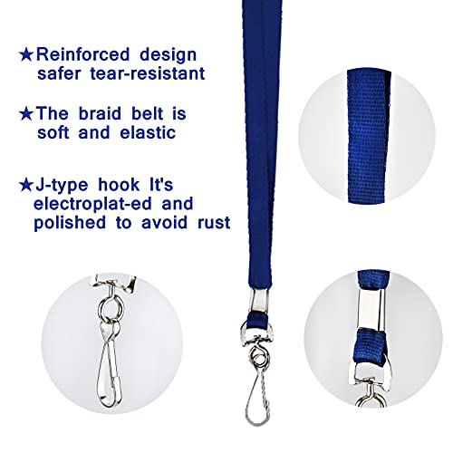 Korty Navy Blue Lanyards Bulk 50 packs Lanyards for ID Badges,Lanyards with Swivel Hook Clips for Name Tag Lanyard ID Holder - Image 3