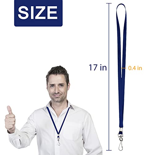 Korty Navy Blue Lanyards Bulk 50 packs Lanyards for ID Badges,Lanyards with Swivel Hook Clips for Name Tag Lanyard ID Holder - Image 2