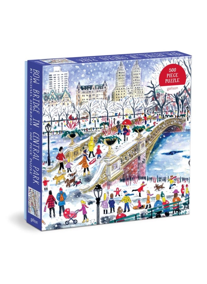 Galison Michael Storrings Bow Bridge In Central Park 500 Piece Puzzle  - Image 1