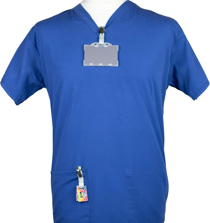 ROLSELEY X-ray Markers with Carry-on Strap Radiography Tablet Markers Radiopaque L and R for Radiographer with Red Roses Floral Pattern Clip with Metal Poppers - Image 4
