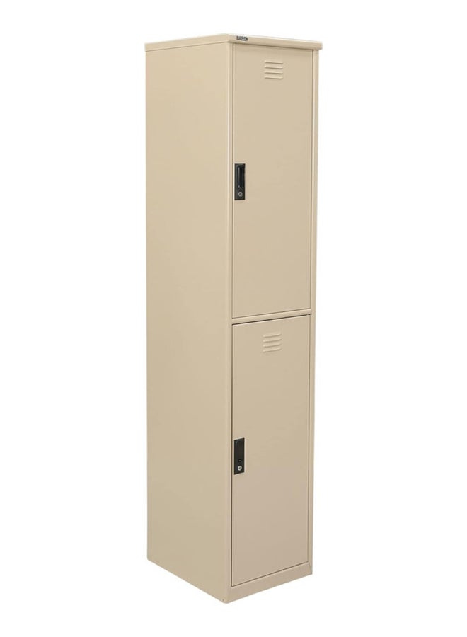 RIGID Steel Curved 2 Doors Locker Beige 180x38x46.5cm  - Image 3