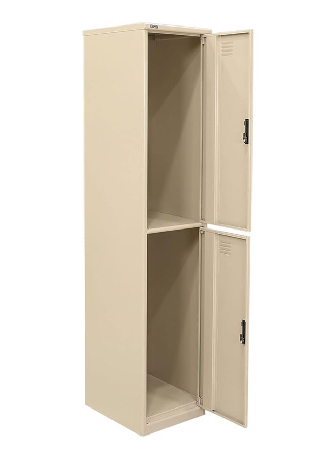 RIGID Steel Curved 2 Doors Locker Beige 180x38x46.5cm  - Image 4