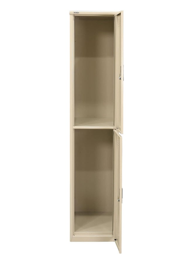 RIGID Steel Curved 2 Doors Locker Beige 180x38x46.5cm  - Image 5