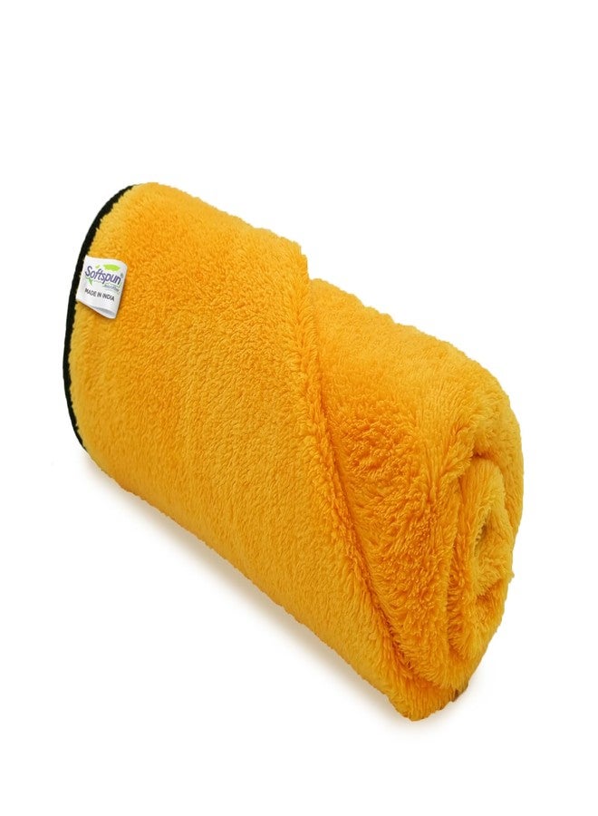 SOFTSPUN Microfiber Baby Hand & Face Towel 2 Pcs 280 GSM 40X60 Orange | Super Soft & Silky for Hand, Face, Body - Hypoallergenic Sensitive Skin Wipes & Washcloths - Image 2