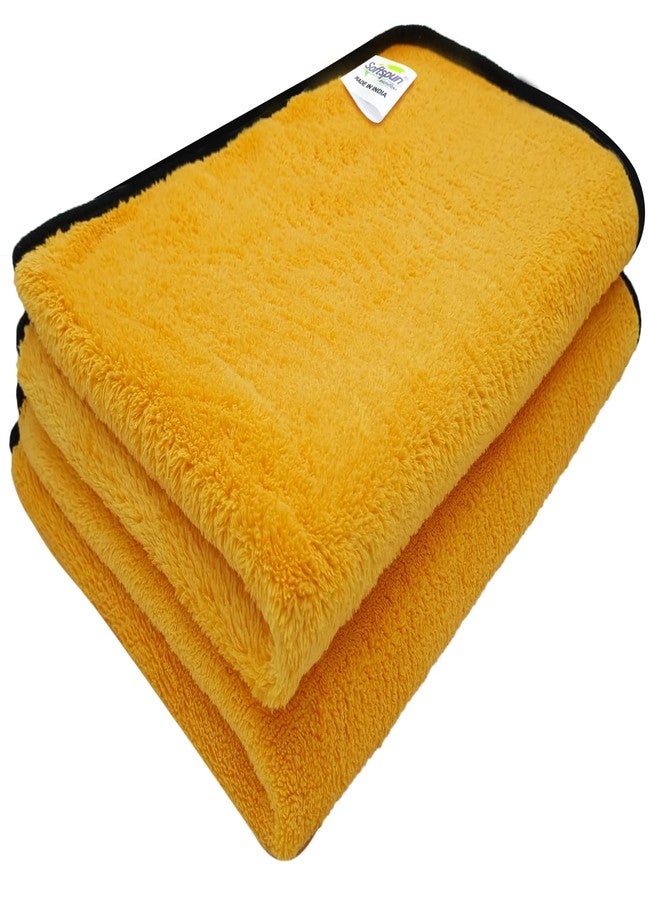 SOFTSPUN Microfiber Baby Hand & Face Towel 2 Pcs 280 GSM 40X60 Orange | Super Soft & Silky for Hand, Face, Body - Hypoallergenic Sensitive Skin Wipes & Washcloths - Image 1
