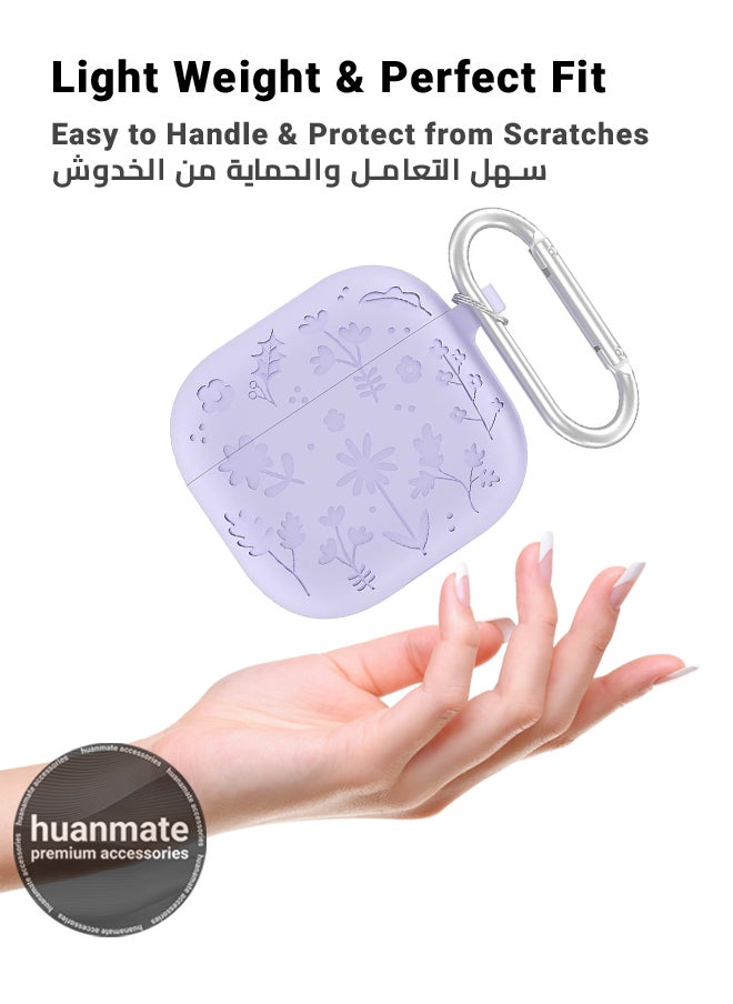 huanmate - Apple AirPods 4 Silicone Case Cover - Lavender - Made with Soft Silicone, Lightweight & Durable - Stylish Design, Accurate Cut-outs, Easy Installation & Removal - Image 1