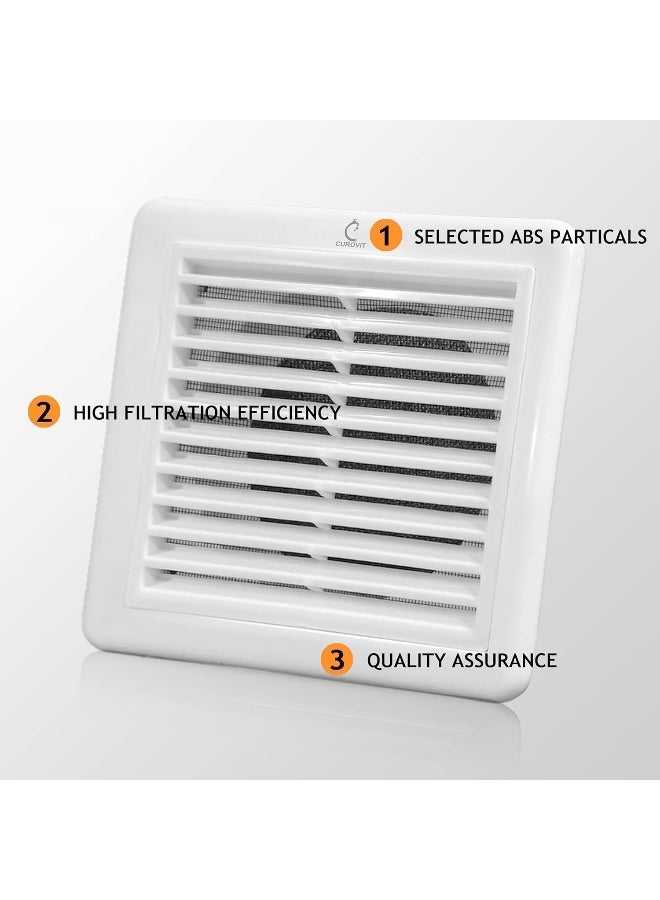 Biella Pvc Fixed Shutter Internal Grill - White Ventilation Cover With Insect Protection, Abs Plastic For Kitchen, Bathroom, Bedroom, And Office (8 Inch) - Image 4