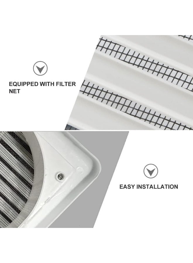 Biella Pvc Fixed Shutter Internal Grill - White Ventilation Cover With Insect Protection, Abs Plastic For Kitchen, Bathroom, Bedroom, And Office (8 Inch) - Image 5