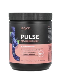 Legion Athletics Legion Athletics, Pulse, Pre-Workout Drink, Blue Raspberry , 1.06 lbs (480 g)  - Image 1