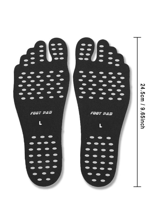 Depend Beach Foot Pads Barefoot Adhesive Invisible Shoes Stick On Foot Pad Stickers Stick On Soles Anti-Slip Waterproof Silicone Unisex Footing Pad For Surfing Yoga Swimming 3 Pairs - Image 2