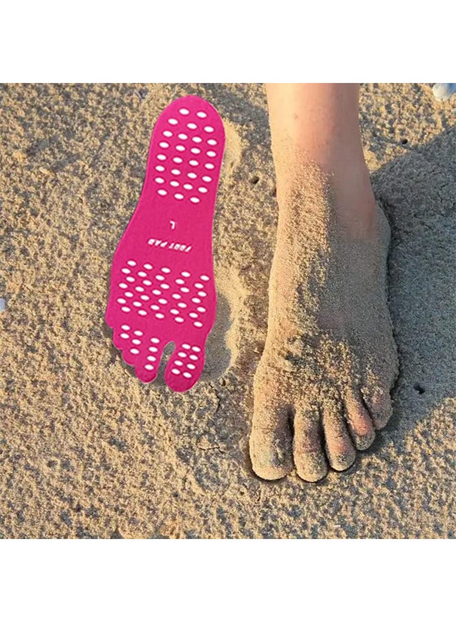 Depend Beach Foot Pads Barefoot Adhesive Invisible Shoes Stick On Foot Pad Stickers Stick On Soles Anti-Slip Waterproof Silicone Unisex Footing Pad For Surfing Yoga Swimming 3 Pairs - Image 3