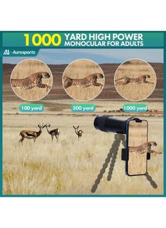 Aurosports 10-30x40 Zoom Monocular - High Power Dual Focus Prism Compact Monoculars for Adults Kids, Lightweight Pocket Monoscope with Bak4 Lens Hiking Hunting Bird Watching Camping Gifts  - Image 5
