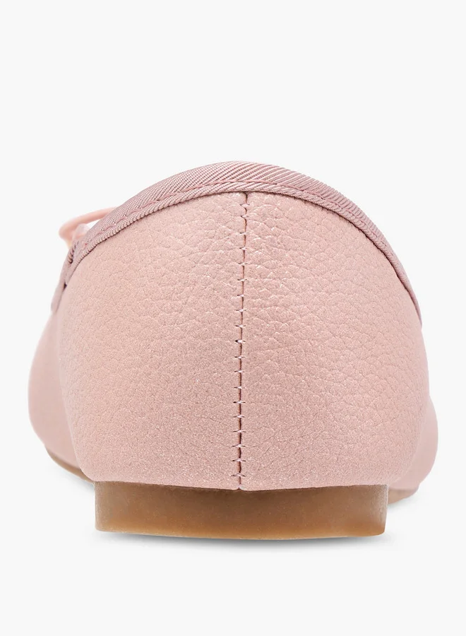 Flora Bella By Shoexpress Girls Bow Accent Slip-On Ballerina Shoes
