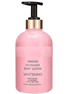 SAKURA SAKURA NIACINAMIDE BODY LOTION WHITENING 500ML  - Image 1