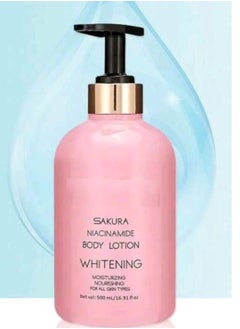 SAKURA SAKURA NIACINAMIDE BODY LOTION WHITENING 500ML  - Image 2