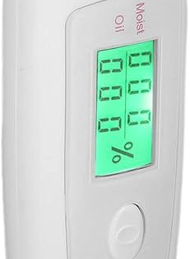 جهاز تحليل البشرة الرقمي المحمول بقلم شاشة LCD لقياس الترطيب والزيوت باللون الأبيض - Image 5