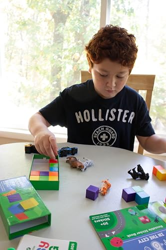 BapronBaby Feeding Littles Busy Bag by BapronBaby (Pink Checkerboard) - Toddler Travel Activity Kit, Restaurant Activity Kit for Independent and Family-Wide Play, Age 3+ - Image 4