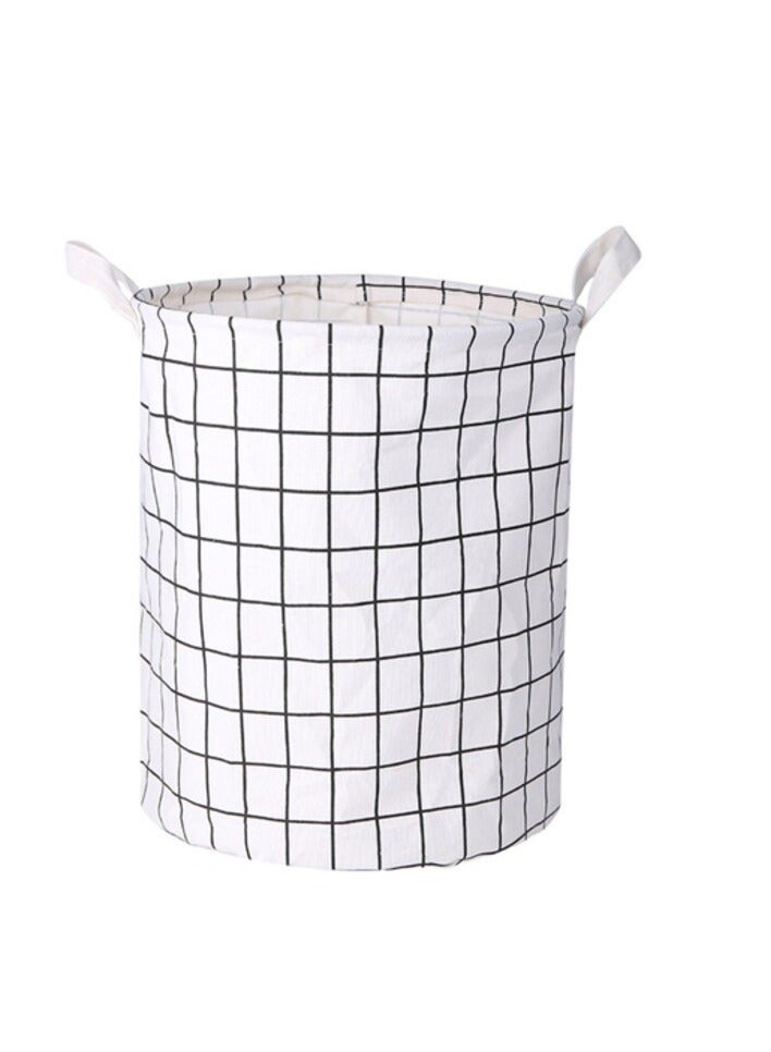 DEO KING Foldable Lattice Clothes Basket White 40*35cm - Image 1