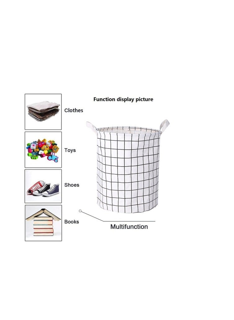 DEO KING Foldable Lattice Clothes Basket White 40*35cm - Image 4