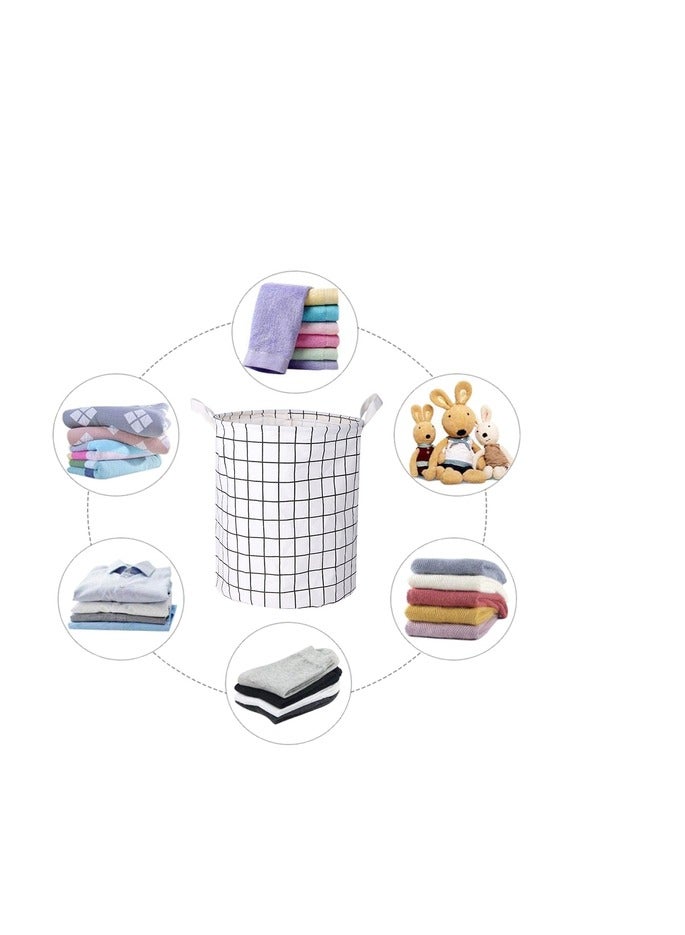 DEO KING Foldable Lattice Clothes Basket White 40*35cm - Image 3