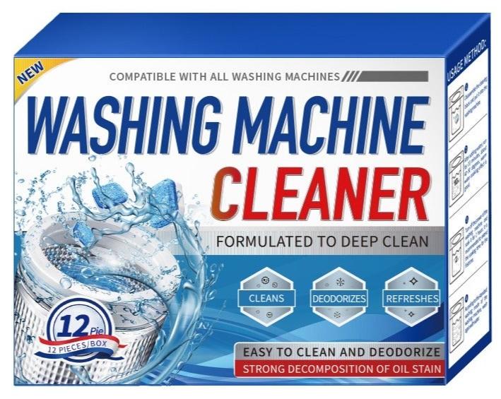 Washing Machine Cleaner Tablets, Deep Clean Front Loader & Top Load Washer, 12 Pcs Professional Grade Washer Machine Cleaner Deodorizer for Removing Build-up