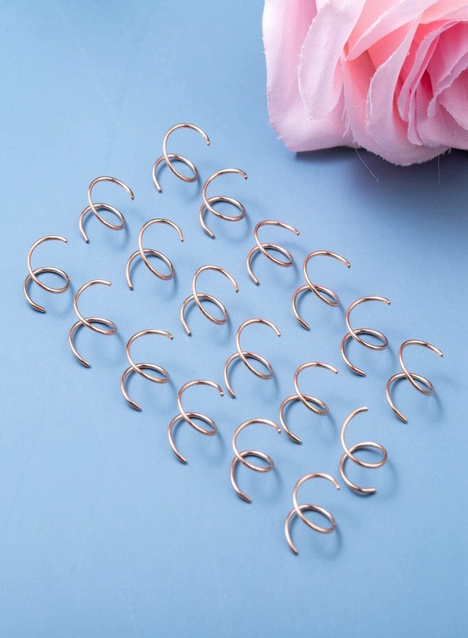 ماسيدي حلقة أنف حلزونية مزدوجة من الفولاذ المقاوم للصدأ 316L من ماسيدي، مقاس 20G، مناسبة لثقب واحد - حلقة أنف حلزونية للنساء والرجال - Image 3