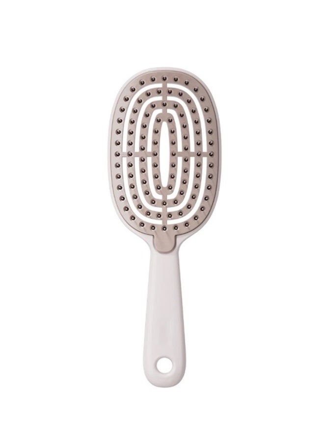 Self Cleaning Hair Brush, Easy Clean Detangling Brush, Curved Vented Detangler Brush for Faster Blow Drying for Women Men Kids, Wet & Dry Hair - Image 2