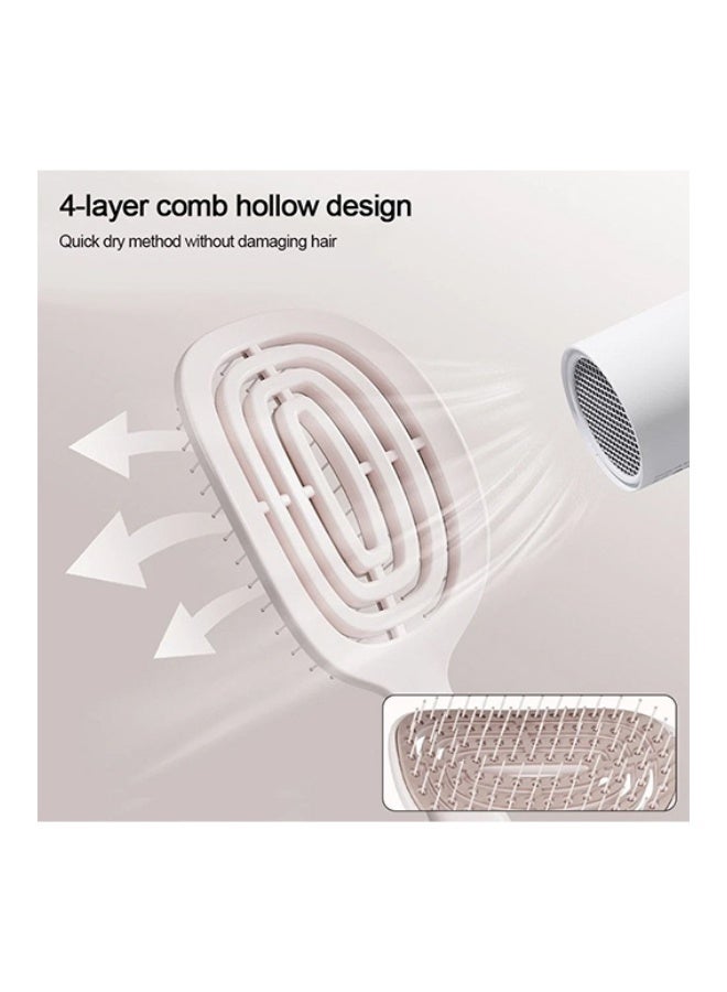 Self Cleaning Hair Brush, Easy Clean Detangling Brush, Curved Vented Detangler Brush for Faster Blow Drying for Women Men Kids, Wet & Dry Hair - Image 5